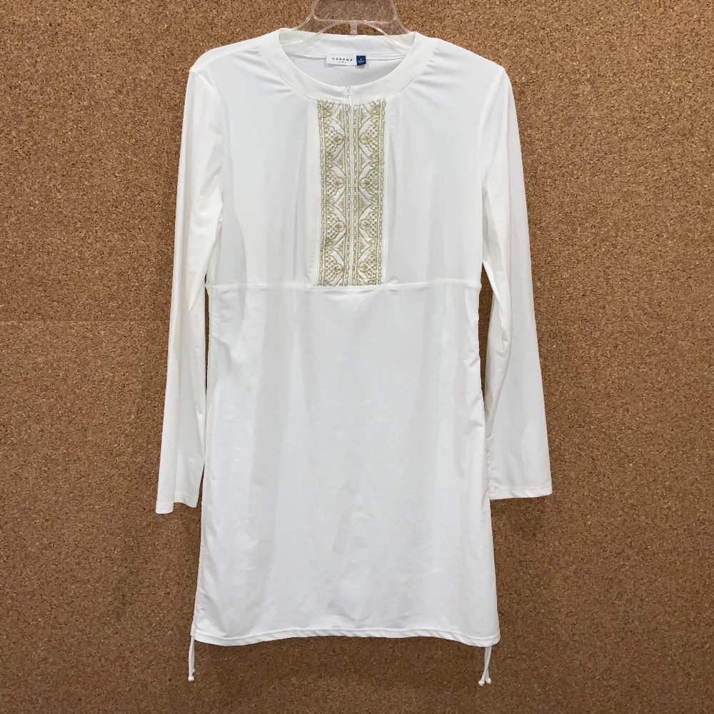 Cabana Life Embroidered Swim Shirt/Dress Rashguard - Large